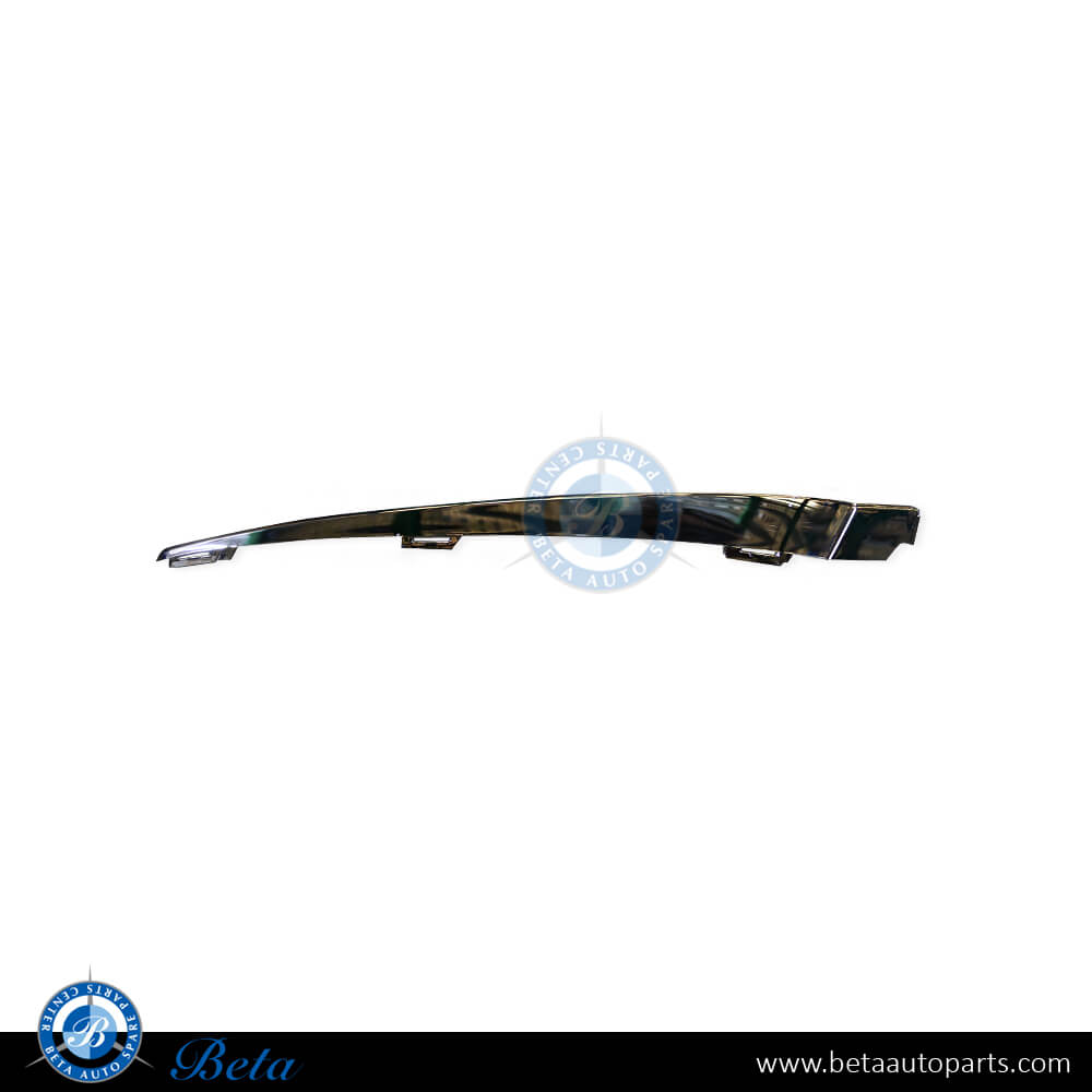 Left Side Fog Lamp Cover Upper Chrome Moulding Basis for BMW 7 Series G11 / G12 2016-2019 models, Part Number 51117362694 Left Side Fog Lamp Cover Upper Chrome Moulding Basis for BMW 7 Series G11 / G12 2016-2019 models, Part Number 51117362694